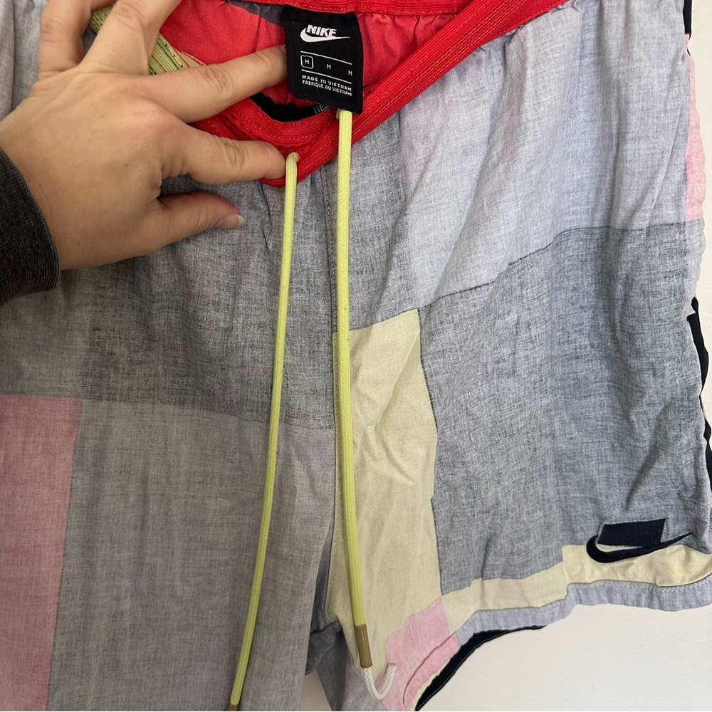 NIKE Color block Patchwork Woven Drawstring Cotto… - image 5